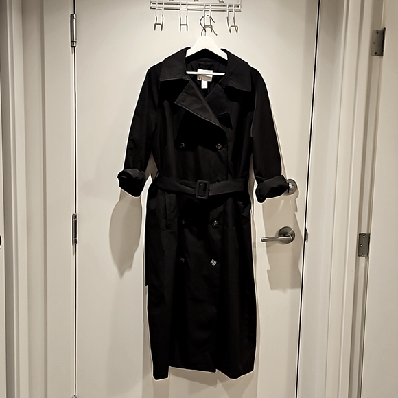 Black Oversized Trenchcoat - S - Picture 6 of 9